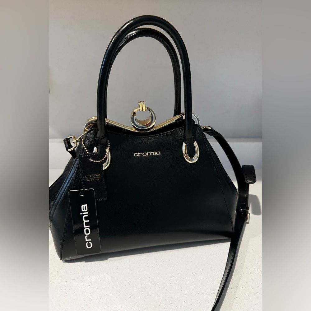 Cromia Unica bag black , Italian leather - Picture 2 of 7